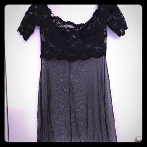 Victoria Secret Black Lace/Mesh Chemise